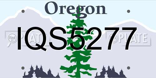 IQS5277 Oregon License Plate