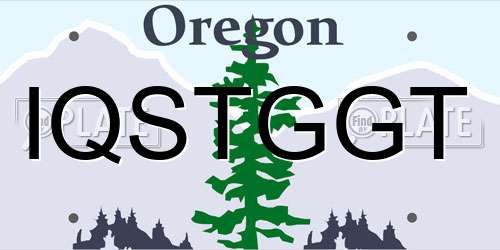 IQSTGGT Oregon License Plate