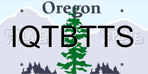 IQTBTTS Oregon License Plate