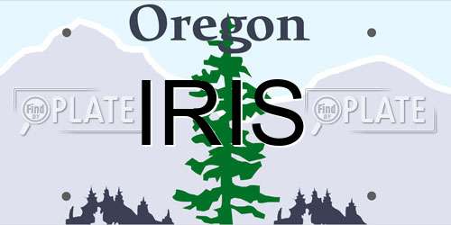 IRIS Oregon License Plate