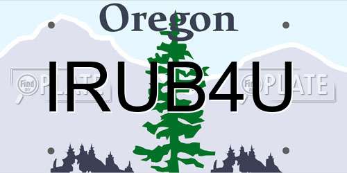 IRUB4U Oregon License Plate