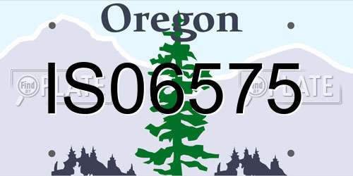 IS06575 Oregon License Plate