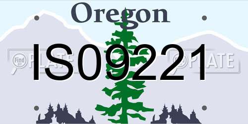IS09221 Oregon License Plate