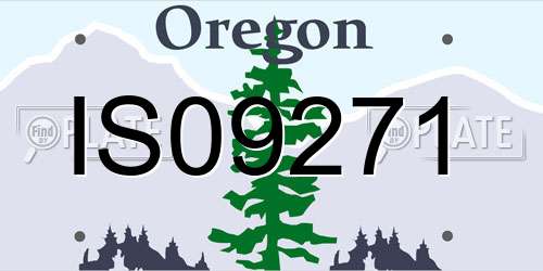 IS09271 Oregon License Plate