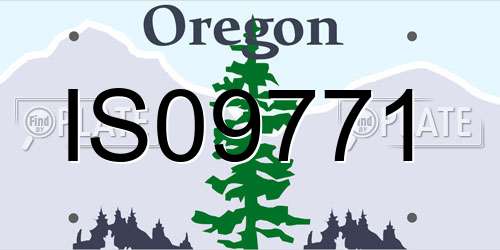 IS09771 Oregon License Plate