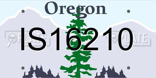 IS16210 Oregon License Plate