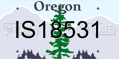 IS18531 Oregon License Plate