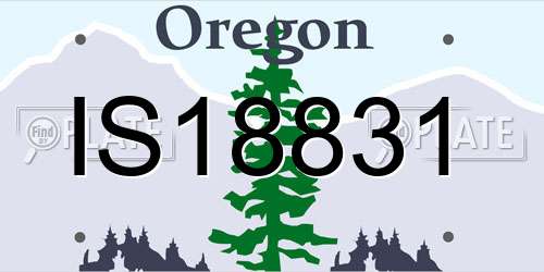 IS18831 Oregon License Plate