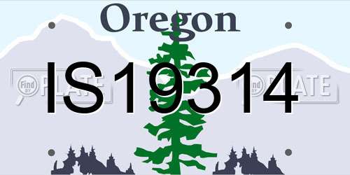 IS19314 Oregon License Plate