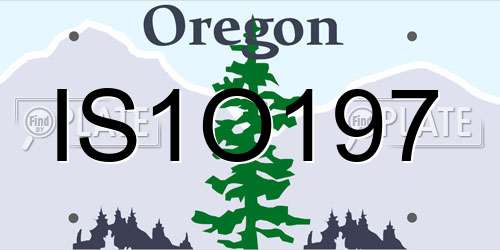 IS1O197 Oregon License Plate