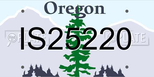 IS25220 Oregon License Plate