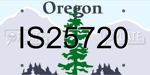 IS25720 Oregon License Plate