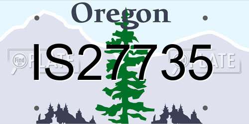 IS27735 Oregon License Plate