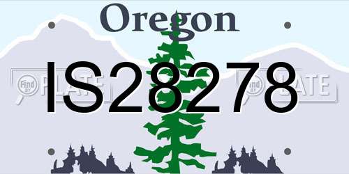 IS28278 Oregon License Plate