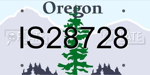 IS28728 Oregon License Plate