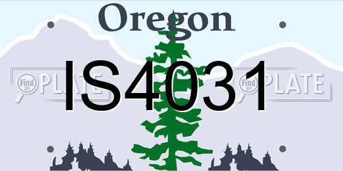 IS4031 Oregon License Plate