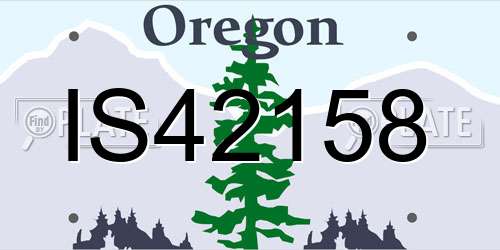 IS42158 Oregon License Plate