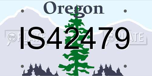 IS42479 Oregon License Plate