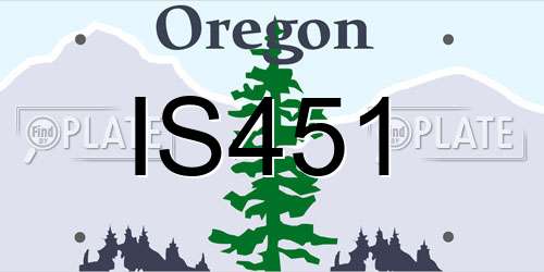 IS451 Oregon License Plate