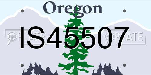 IS45507 Oregon License Plate