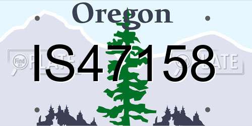 IS47158 Oregon License Plate