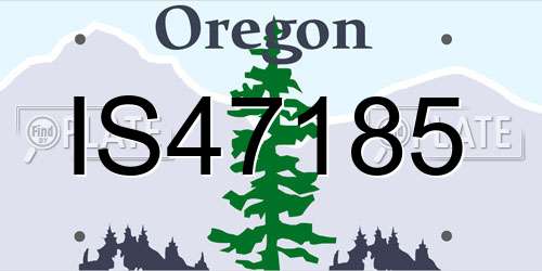 IS47185 Oregon License Plate