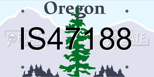 IS47188 Oregon License Plate