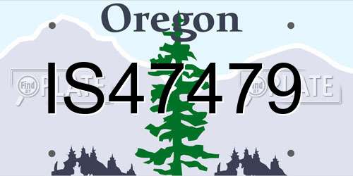 IS47479 Oregon License Plate