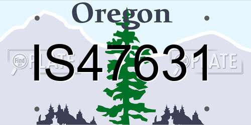 IS47631 Oregon License Plate
