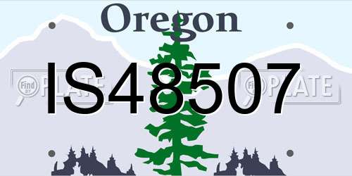 IS48507 Oregon License Plate
