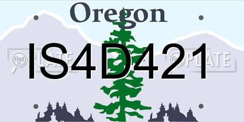 IS4D421 Oregon License Plate