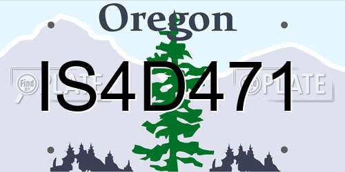 IS4D471 Oregon License Plate