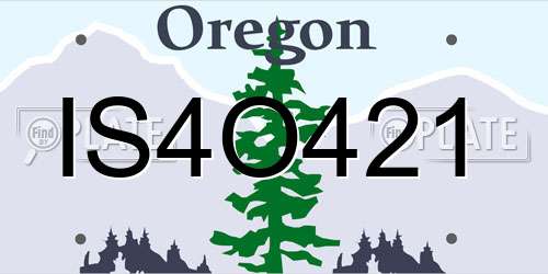 IS4O421 Oregon License Plate