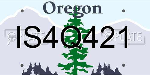 IS4Q421 Oregon License Plate