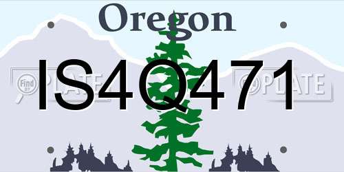IS4Q471 Oregon License Plate