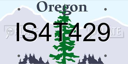 IS4T429 Oregon License Plate