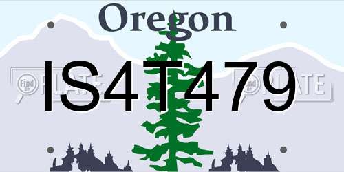 IS4T479 Oregon License Plate