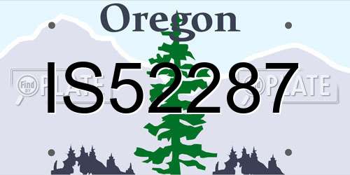IS52287 Oregon License Plate