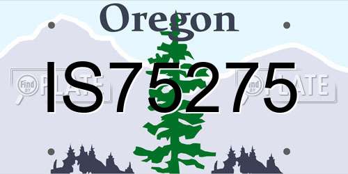 IS75275 Oregon License Plate