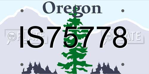 IS75778 Oregon License Plate