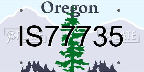 IS77735 Oregon License Plate