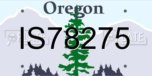 IS78275 Oregon License Plate