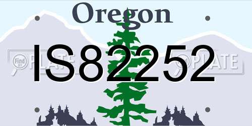 IS82252 Oregon License Plate