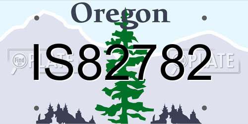 IS82782 Oregon License Plate