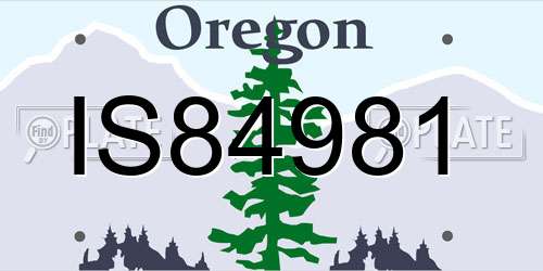 IS84981 Oregon License Plate