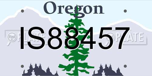 IS88457 Oregon License Plate