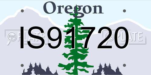 IS91720 Oregon License Plate