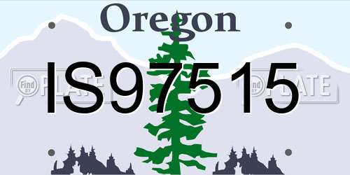 IS97515 Oregon License Plate