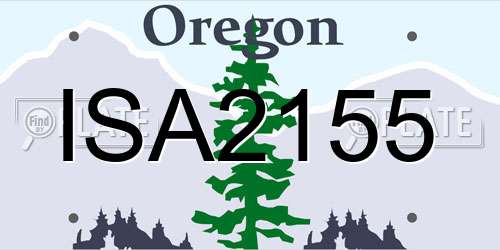 ISA2155 Oregon License Plate