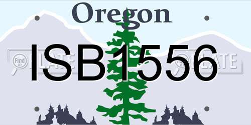ISB1556 Oregon License Plate